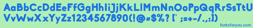 BikoBlack Font – Blue Fonts on Green Background