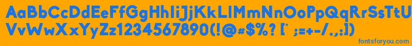 BikoBlack Font – Blue Fonts on Orange Background