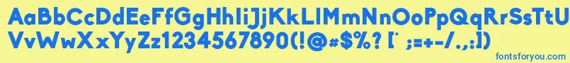 BikoBlack Font – Blue Fonts on Yellow Background