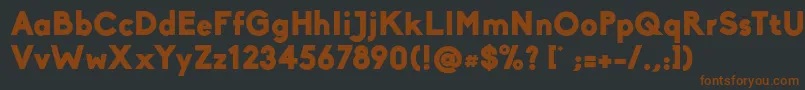 BikoBlack Font – Brown Fonts on Black Background