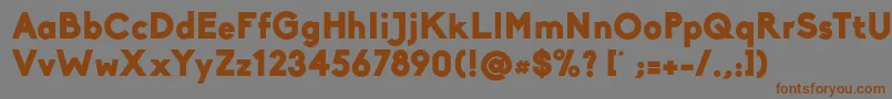 BikoBlack Font – Brown Fonts on Gray Background