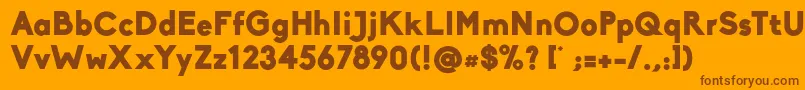 BikoBlack Font – Brown Fonts on Orange Background
