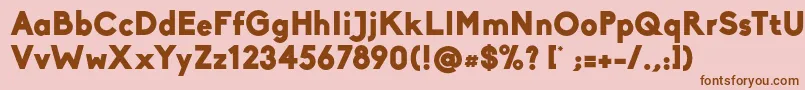 BikoBlack Font – Brown Fonts on Pink Background