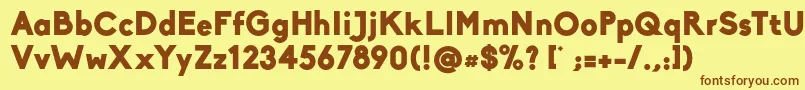 BikoBlack Font – Brown Fonts on Yellow Background