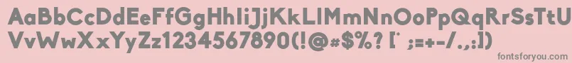 BikoBlack Font – Gray Fonts on Pink Background