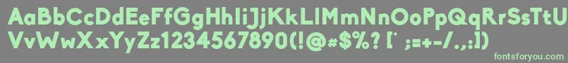 BikoBlack Font – Green Fonts on Gray Background
