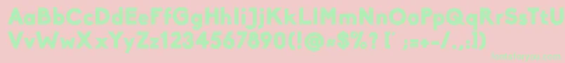 BikoBlack Font – Green Fonts on Pink Background