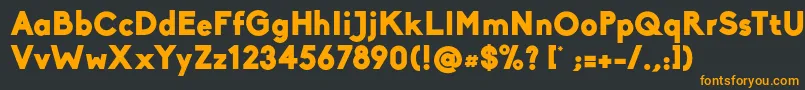 BikoBlack Font – Orange Fonts on Black Background