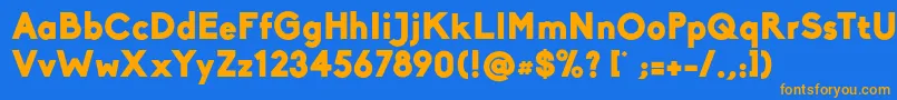 BikoBlack Font – Orange Fonts on Blue Background