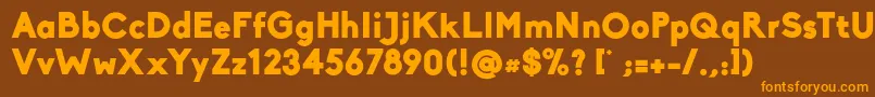 BikoBlack Font – Orange Fonts on Brown Background