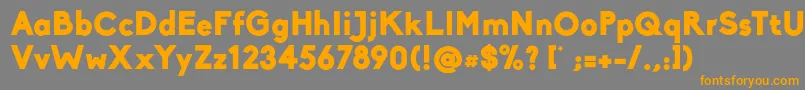 BikoBlack Font – Orange Fonts on Gray Background