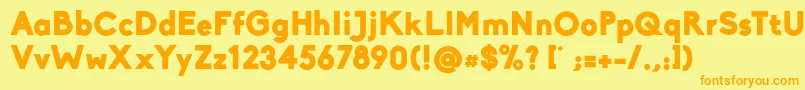 BikoBlack Font – Orange Fonts on Yellow Background