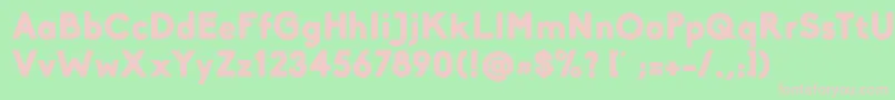 BikoBlack Font – Pink Fonts on Green Background