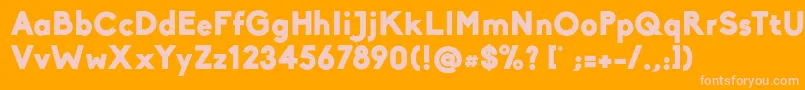 BikoBlack Font – Pink Fonts on Orange Background