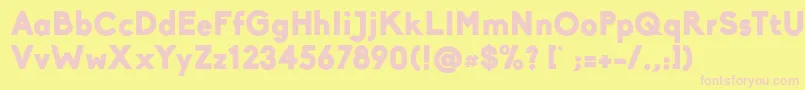 BikoBlack Font – Pink Fonts on Yellow Background