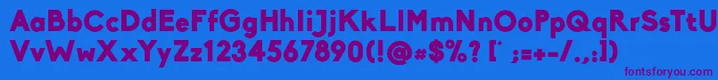 BikoBlack Font – Purple Fonts on Blue Background