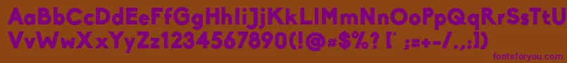 BikoBlack Font – Purple Fonts on Brown Background