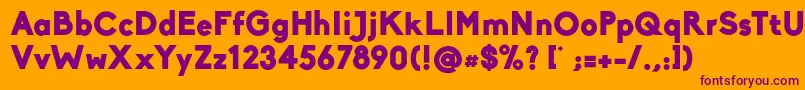 BikoBlack Font – Purple Fonts on Orange Background
