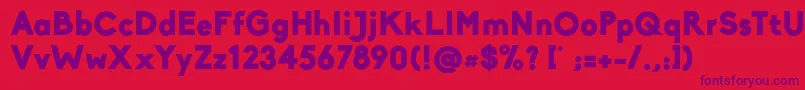 BikoBlack Font – Purple Fonts on Red Background