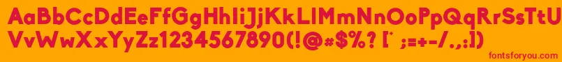 BikoBlack Font – Red Fonts on Orange Background