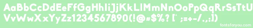 BikoBlack Font – White Fonts on Green Background