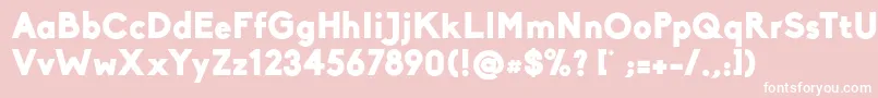 BikoBlack Font – White Fonts on Pink Background
