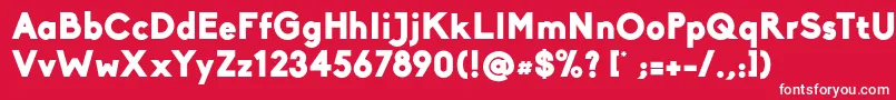 BikoBlack Font – White Fonts on Red Background