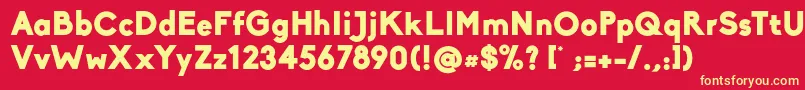 BikoBlack Font – Yellow Fonts on Red Background