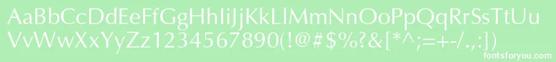 Optimaltstd Font – White Fonts on Green Background