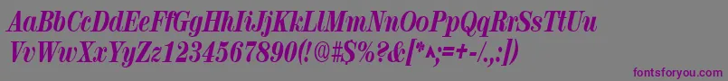 RubyscriptnarrowxboldRegular Font – Purple Fonts on Gray Background