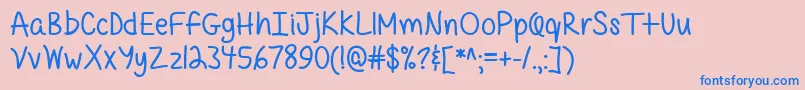En savoir plus sur la police QuirkyMessy Police QuirkyMessy – polices bleues sur fond rose
