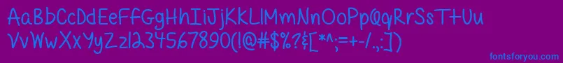 Шрифт QuirkyMessy – синие шрифты на фиолетовом фоне