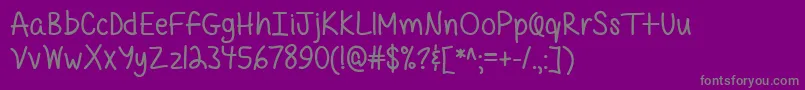 Więcej informacji o czcionce QuirkyMessy Czcionka QuirkyMessy – szare czcionki na fioletowym tle