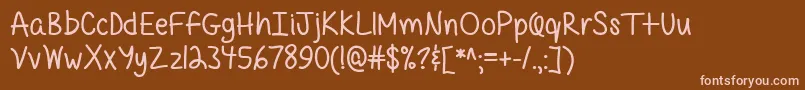 More about QuirkyMessy Font QuirkyMessy Font – Pink Fonts on Brown Background