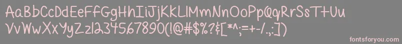 QuirkyMessy Font – Pink Fonts on Gray Background