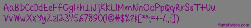QuirkyMessy Font – Purple Fonts on Gray Background