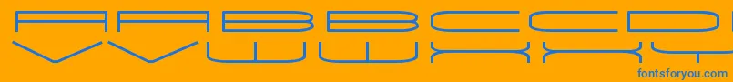 UnivoxRegular Font – Blue Fonts on Orange Background