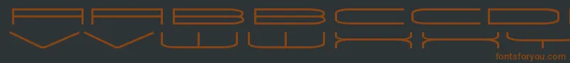 UnivoxRegular-Schriftart – Braune Schriften auf schwarzem Hintergrund