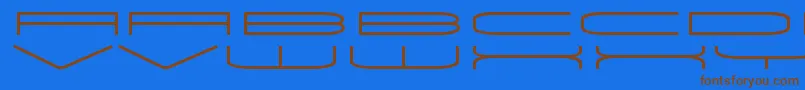 Fonte UnivoxRegular – fontes marrons em um fundo azul