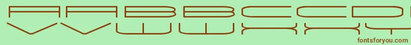 UnivoxRegular-fontti – ruskeat fontit vihreällä taustalla