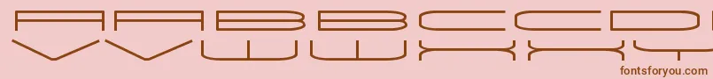 UnivoxRegular-Schriftart – Braune Schriften auf rosa Hintergrund
