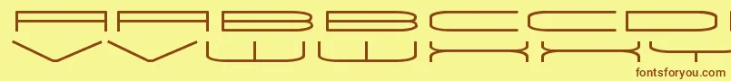 UnivoxRegular Font – Brown Fonts on Yellow Background