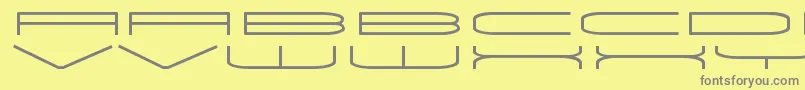UnivoxRegular Font – Gray Fonts on Yellow Background