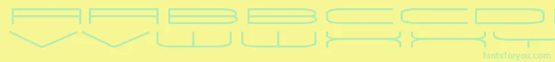 Fonte UnivoxRegular – fontes verdes em um fundo amarelo