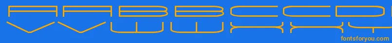UnivoxRegular Font – Orange Fonts on Blue Background