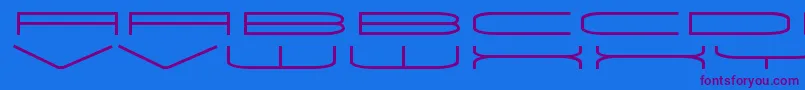 フォントUnivoxRegular – 紫色のフォント、青い背景