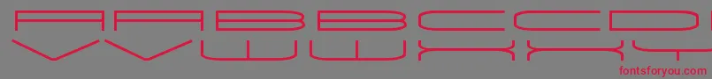 UnivoxRegular-Schriftart – Rote Schriften auf grauem Hintergrund