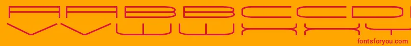 UnivoxRegular Font – Red Fonts on Orange Background