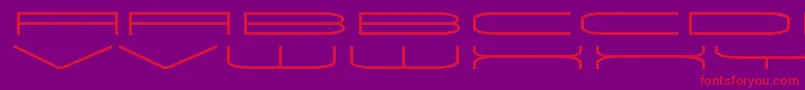 フォントUnivoxRegular – 紫の背景に赤い文字