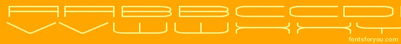 fuente UnivoxRegular – Fuentes Amarillas Sobre Fondo Naranja